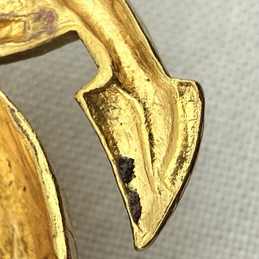 Vintage‎ USMC Eagle Globe Anchor Screwback Pin Antaya G.I. WWII EGA Gold Tone